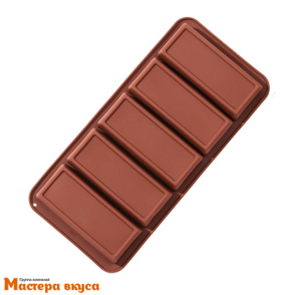 Форма силиконовая БИСКВИТЫ (дубайский шоколад), (5 фигур) 22,3*10,5*2 см