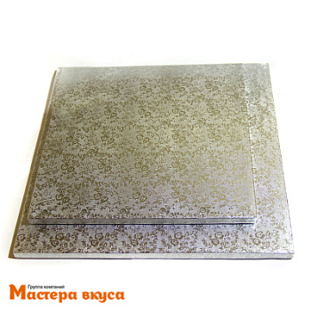 Подложка высокой прочности (серебро) фольгированный пенопласт, 25*25 см