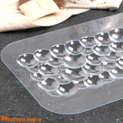 Форма для шоколада пластиковая, плитка ПУЗЫРЬКИ, 170*85*10 мм