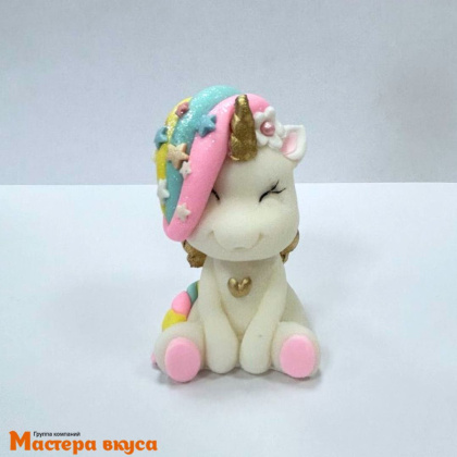 Фигурка из шок. глазури "Единорожка радужный", h~8 см