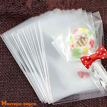 Пакет для пряников и леденцов  8*12 см (ш*в) БЕЗ КЛЕЕВОГО КЛАПАНА, упак 100 шт