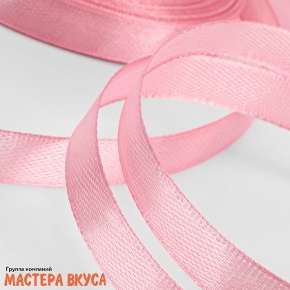 Лента атласная, РОЗОВАЯ (СВЕТЛАЯ), 10мм, ~23м