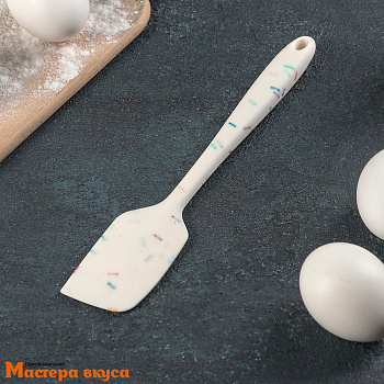 Лопатка силиконовая безшовная 20,8 см, "Конфетти"