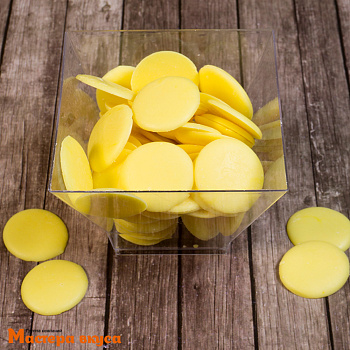 Глазурь Шокомилк со вкусом Банана желтые дропсы, (коробка 6,5 кг - фасовка 1 кг)