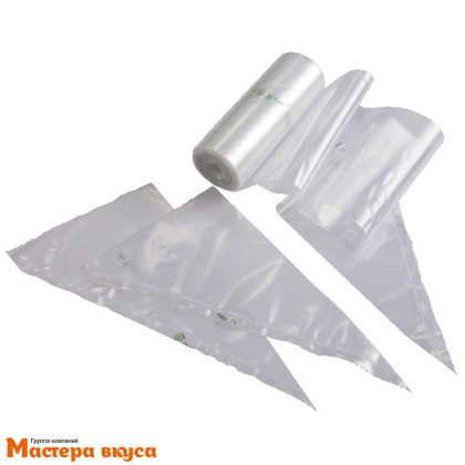 Кондитерский мешок одноразовый плотный, 53 см ( 60мкр) PNROLL "Dolce", рулон 100 шт 