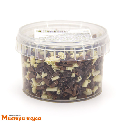 Завитки микс мраморный Темный-Молочный-Белый шоколад, "Mona Lisa" Callebaut (Бельгия), 100 гр