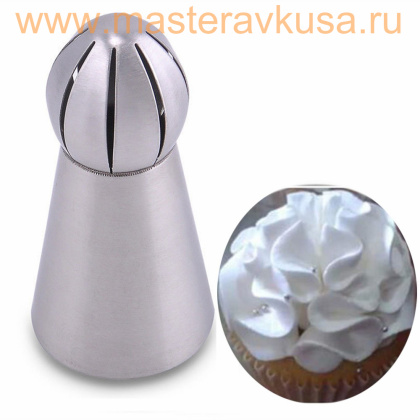 Насадка стальная СФЕРА №1 (Китайская роза), узкая прорезь 