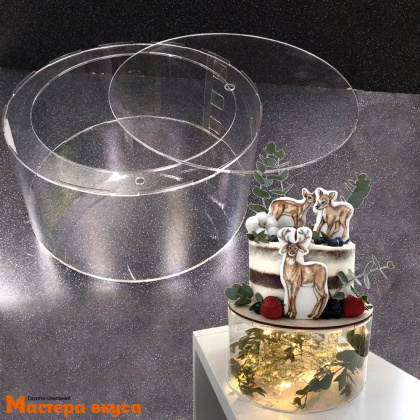 Фальш-ярус прозрачный цилиндрический, d-25 см  h-12 см