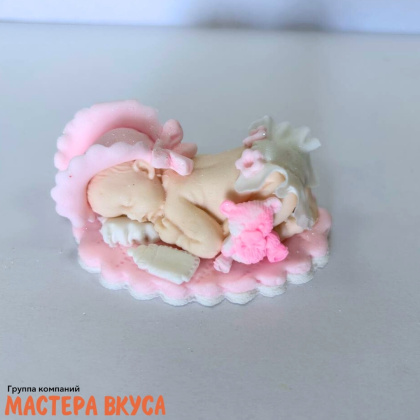 Сахарная фигурка МЛАДЕНЕЦ девочка, длина ~6см