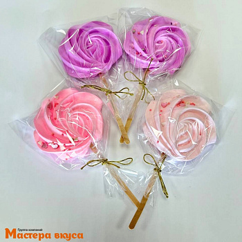 Меренга на палочке "Роза" (круг), d~5 см