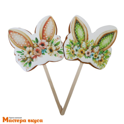 Топпер имбирный пряник "Ушки", ~7,5*9 см, 55 гр ++ 