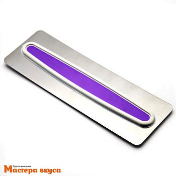 Шпатель-скребок кондитерский нержав.сталь 22*8 см, двусторонний