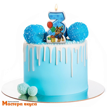 Свеча-цифра  С ДНЕМ РОЖДЕНИЯ мульт Щенячий патруль (8,5*5 см) - 3  © 