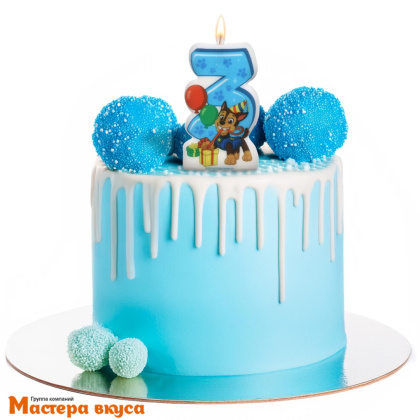 Свеча-цифра  С ДНЕМ РОЖДЕНИЯ мульт Щенячий патруль (8,5*5 см) - 3  © 