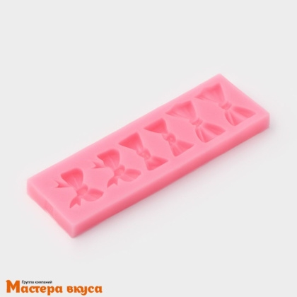 Молд силиконовый БАНТЫ 6в1, ~15*4,5*1,1 см
