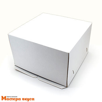 Короб для торта без окна 300*300*190 мм, белый (2-Д) СТАНДАРТ