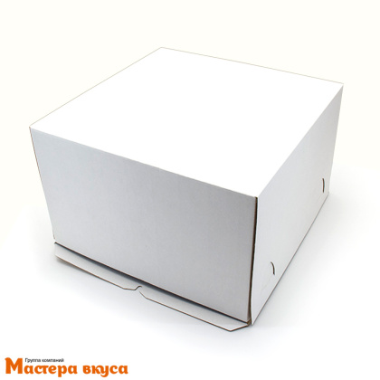 Короб для торта без окна 300*300*190 мм, белый (2-Д) СТАНДАРТ
