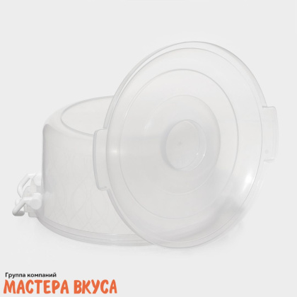 Контейнер пищевой с крышкой, пластик, 5 л, d27,7  h14 см