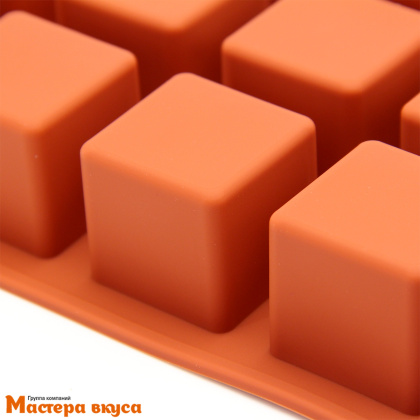 Форма силиконовая КУБ, ячейка 30*30 мм, (15 ячеек) 26*15 см