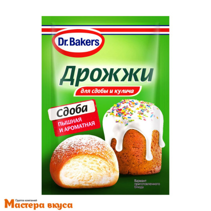 Дрожжи сухие для сдобы и кулича Dr.Bakers, 8 гр 