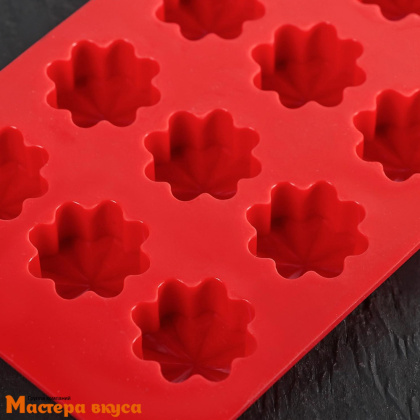 Форма для шоколада силиконовая  ЦВЕТОЧКИ, (15 ячеек) 21*10 см