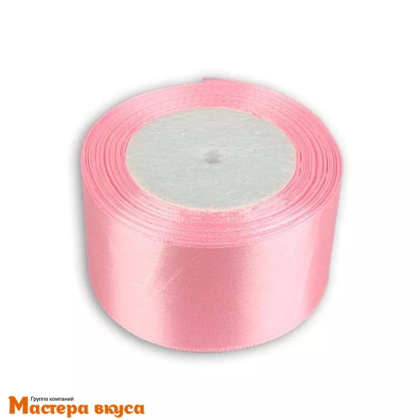 Лента атласная, РОЗОВАЯ, 50мм, ~23м
