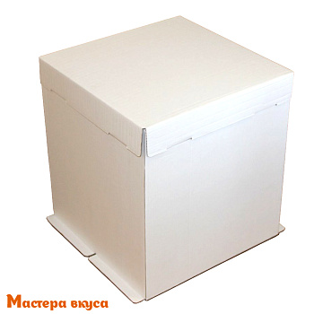Короб для торта без окна 420*420*450 мм, белый (3-Д) АП
