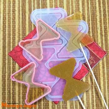 Форма для леденцов силиконовая  погремушка ПЕСОЧНЫЕ ЧАСЫ, 8*6,6 см 