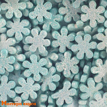 Посыпка Снежинки (Незабудки) голубые перламутровые, 50 гр
