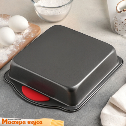 Форма для выпечки, "Пирог"  22*22см h-5 см, (антипригарное покрытие) "Софт"