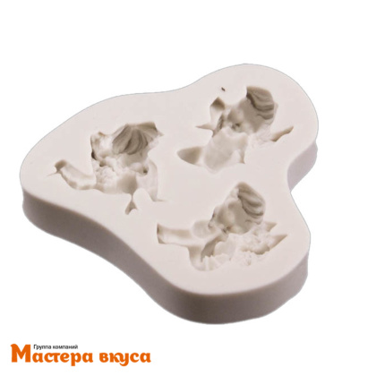 Молд силиконовый АНГЕЛОЧКИ, 3 фигуры, ~7,5*7 см