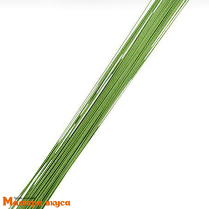 Кондитерская проволока зеленая d~0,3 мм, 40 см, (упак 30 шт), Blumentag