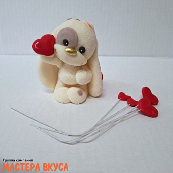 Фигурка из шок. глазури "Собачка с сердечками"