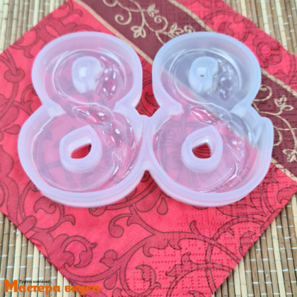 Молд силиконовый 8 МАРТА ТЮЛЬПАНЫ, (2 ячейки) 8 см