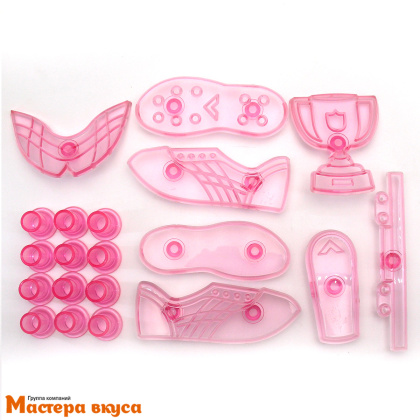 Набор вырубок пластик 3D ФУТБОЛЬНЫЕ БУТСЫ, изделия ~4,2*11,2см