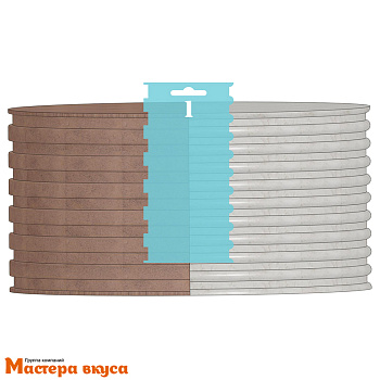 Шпатель-скребок  Фигурный ПОЛОСЫ двухсторонний 20*10 см (акрил) №1