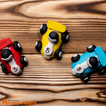 Сахарная фигурка ГОНКИ мини, цвет микс ~5*3,5см h~2см 