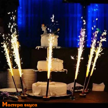 Фейерверк, холодный фонтан 25 см, радужный, упак 6 шт 