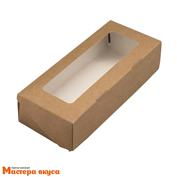 Упаковка на вынос OSQ TABOX  500 PRO с окном, 170*70*40 мм (крафт)