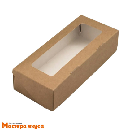 Упаковка на вынос OSQ TABOX  500 PRO с окном, 170*70*40 мм (крафт)