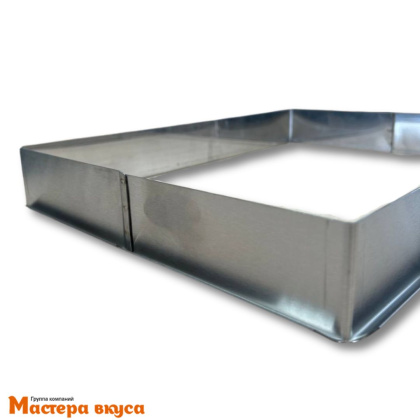 Форма-резак Прямоугольник 300*400, h50 мм с отворотом (нерж.сталь) ВЕНТСАР