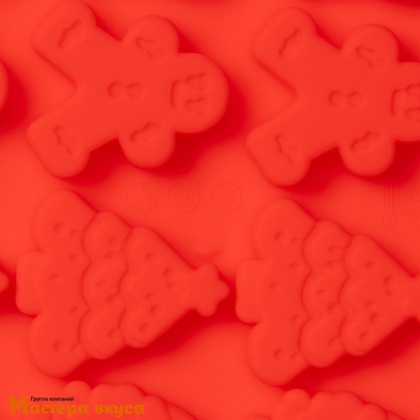 Форма для мармелада и шоколада силиконовая  НОВОГОДНЕЕ НАСТРОЕНИЕ, (72 ячеек) 29*18*0,6 см