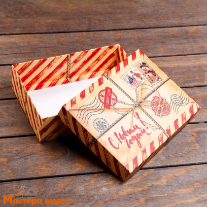 Упаковка для сладостей крышка/дно 210*150*57 мм  (Почта)