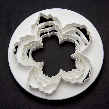 Набор вырубок пластик ПИОН большой, (набор 4 шт), d~7,5/8,5/10/12 см