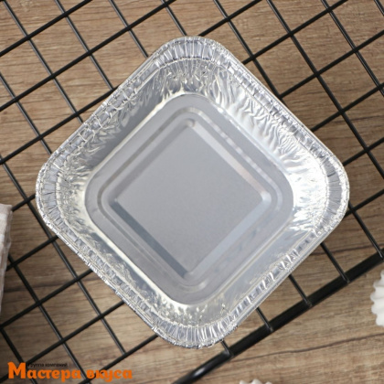 Форма алюминевая одноразовая Квадратная 7,5*7,5см h-3 см "Жульен"