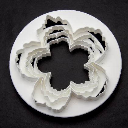 Набор вырубок пластик ПИОН большой, (набор 4 шт), d~7,5/8,5/10/12 см