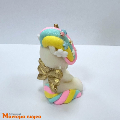Фигурка из шок. глазури "Единорожка радужный", h~8 см