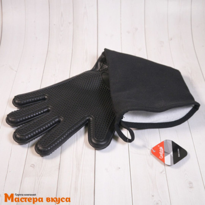 Рукавица для горячего силиконовая жарастойкая профессиональная (прихватка), 50 см