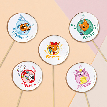 Фотопечать Три кота, для пряников, № 20