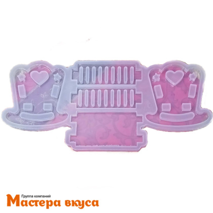 Молд силиконовый  3D КРОВАТКА-КАЧАЛКА (КОЛЫБЕЛЬ) сборная, изд 7,2*6,1*h6,5 см (шоколад~60гр)